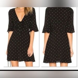 Free People Black and White Mini Dress